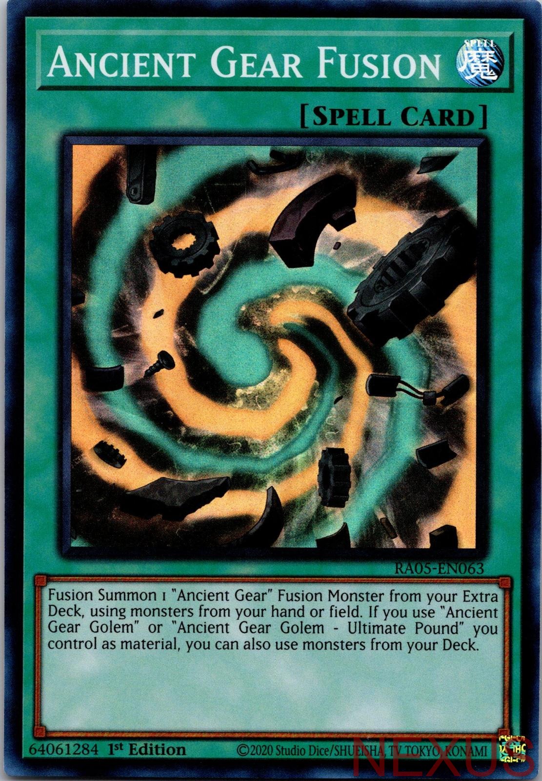 Ancient Gear Fusion RA05-EN063 Super Rare 1st Edition Near Mint