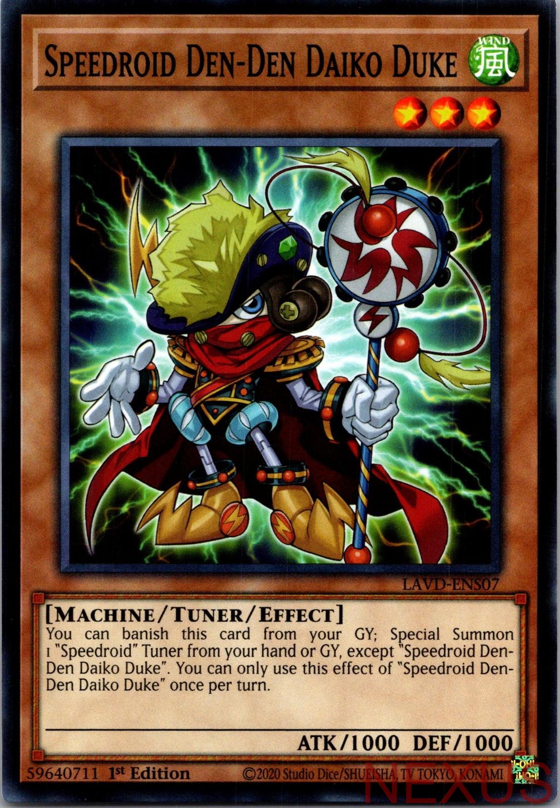 Speedroid Den-Den Daiko Duke LAVD-ENS07 Common / Short Print 1st Edition NM