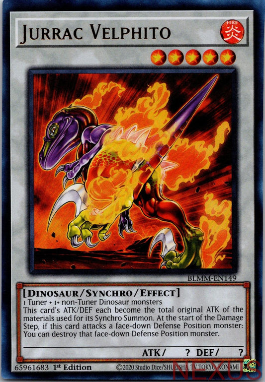 Jurrac Velphito BLMM-EN149 Battles of Legend: Monster Mayhem 1st Edition NM