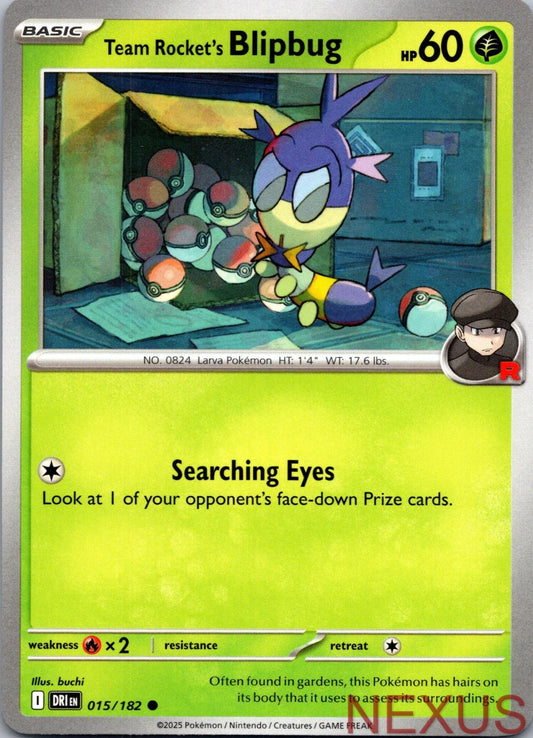 Team Rocket's Blipbug 015/182 Common Near Mint