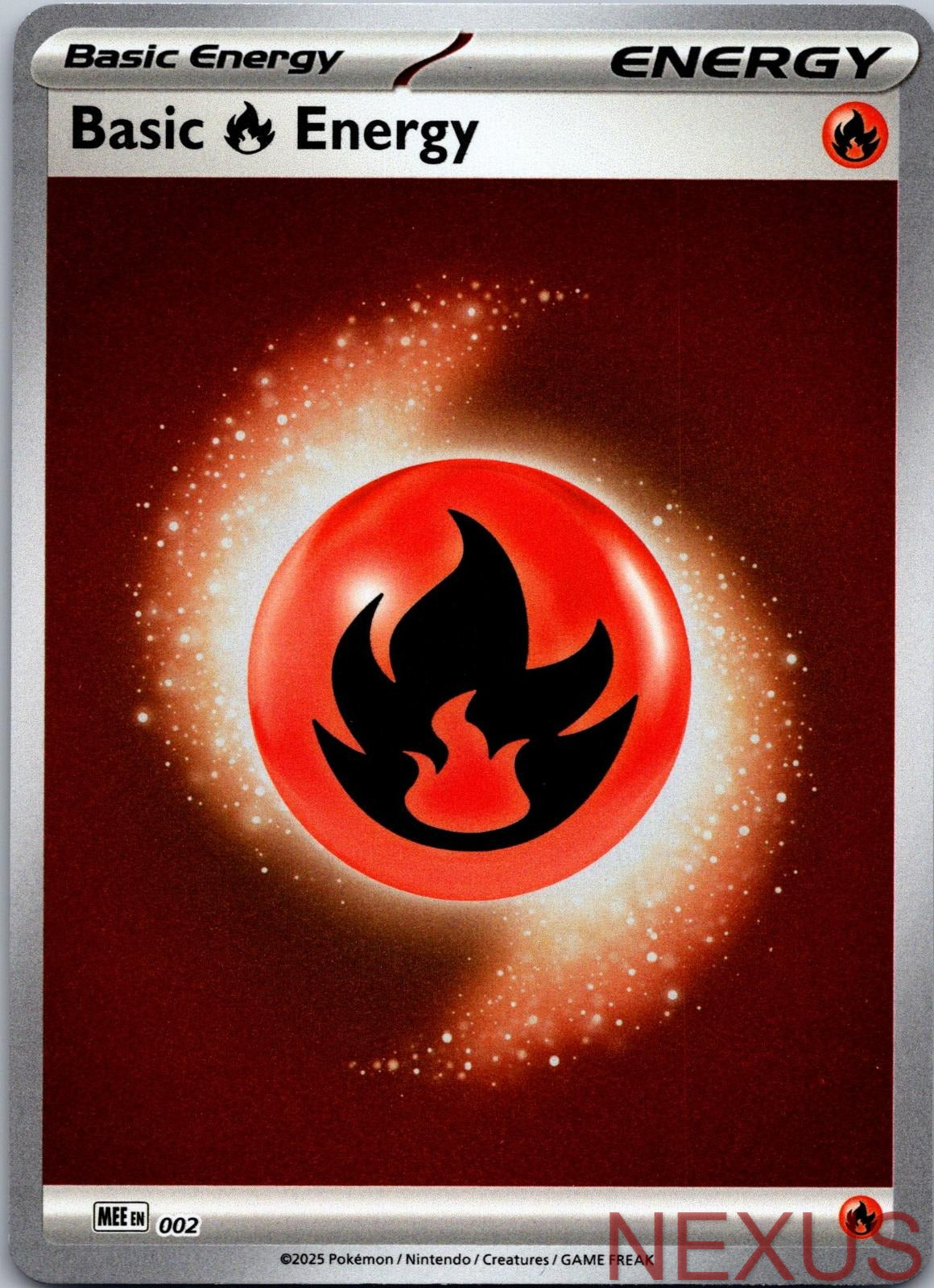 Basic Fire Energy 002 Common Reverse Holo Near Mint