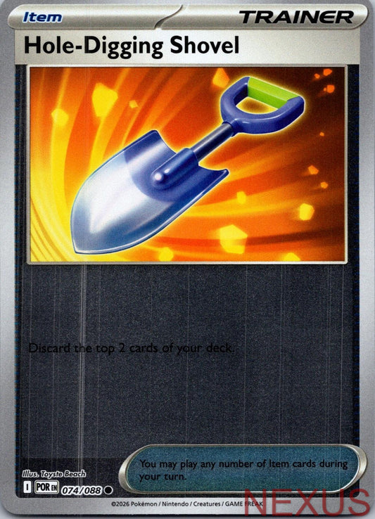 Hole-Digging Shovel 074/088 Common Reverse Holo Near Mint