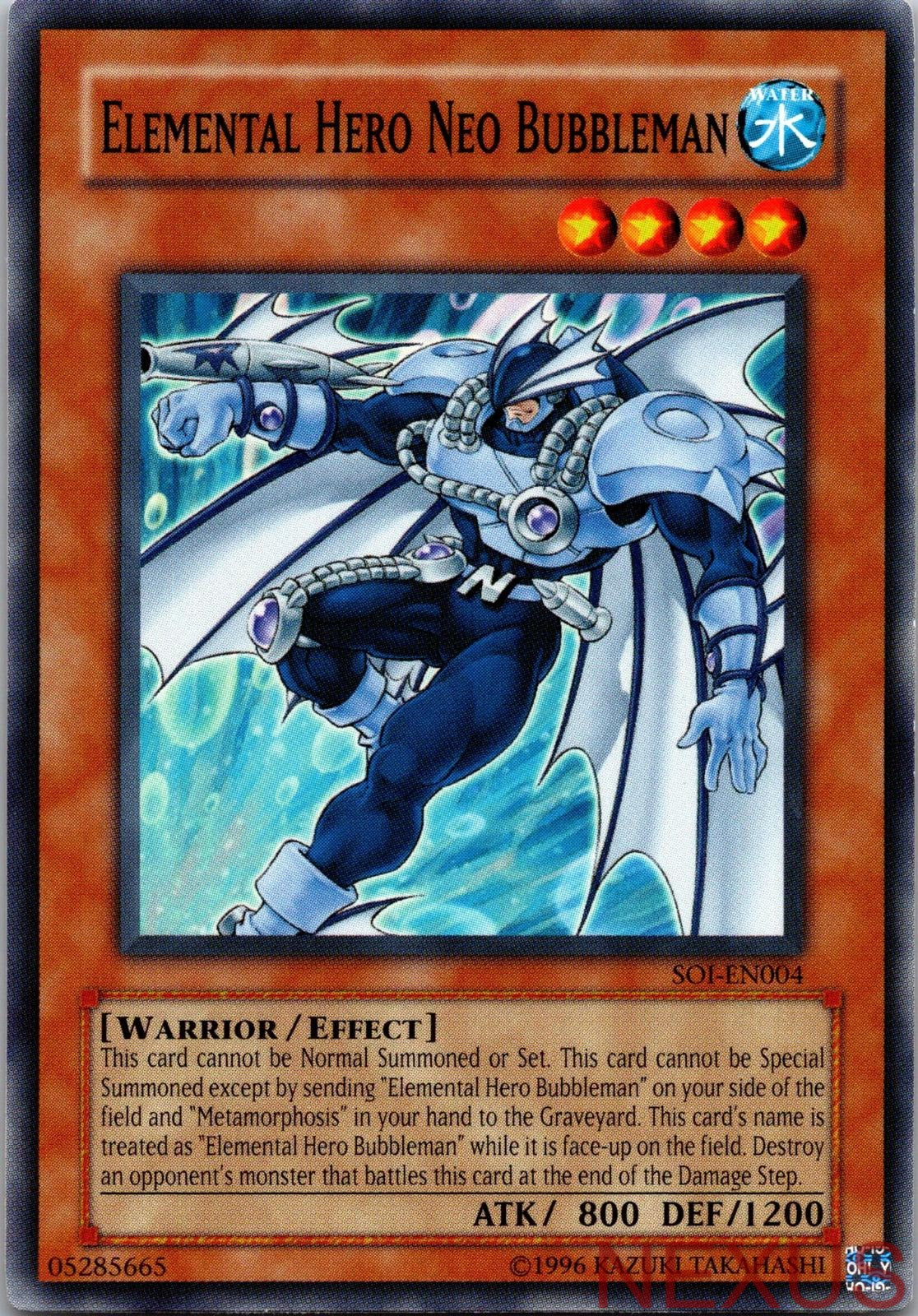 Elemental Hero Neo Bubbleman SOI-EN004 Common Unlimited Lightly Played