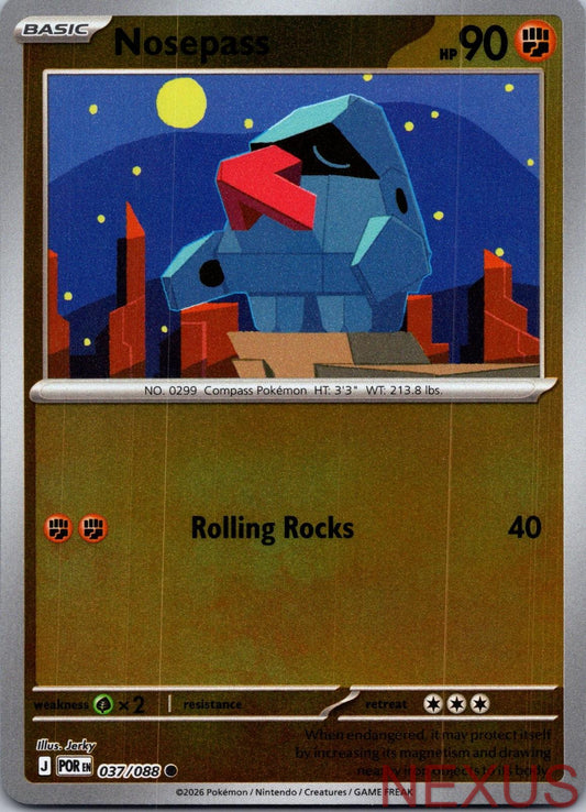 Nosepass 037/088 Common Reverse Holo Near Mint