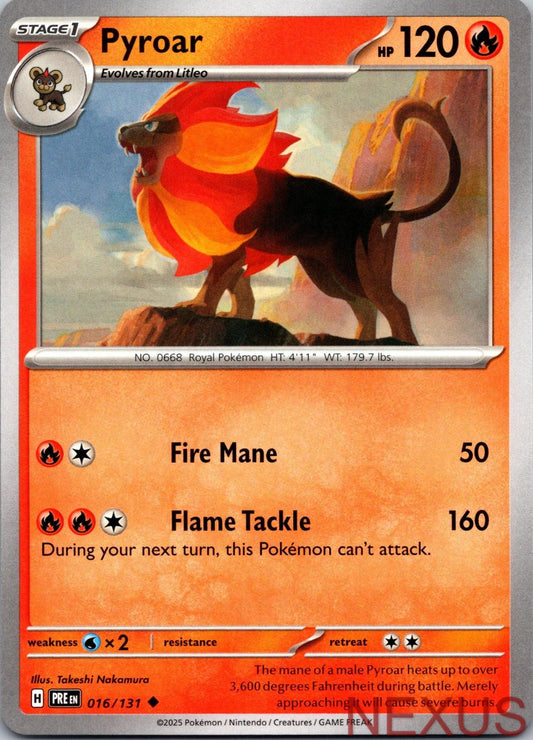 Pyroar 016/131 Uncommon Near Mint