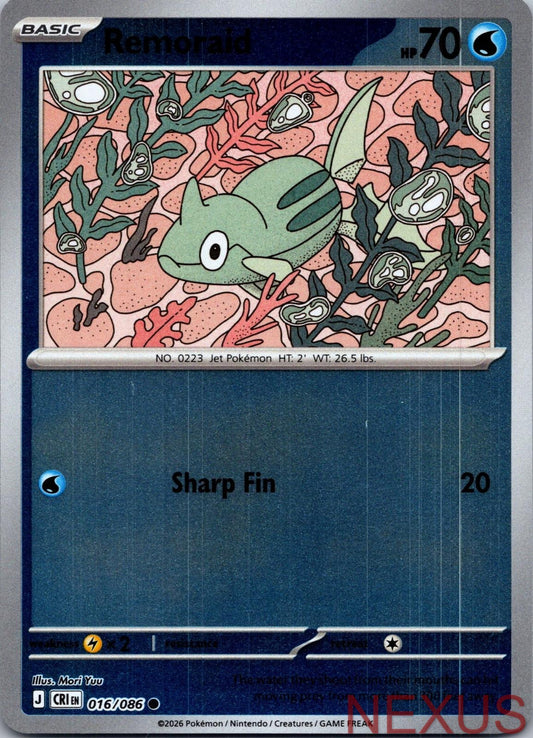 Remoraid 016/086 Common Reverse Holo Near Mint