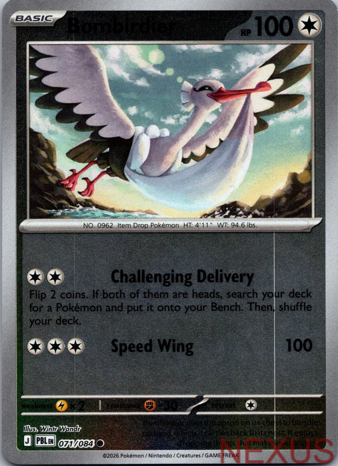 Bombirdier 071/084 Common Reverse Holo Near Mint