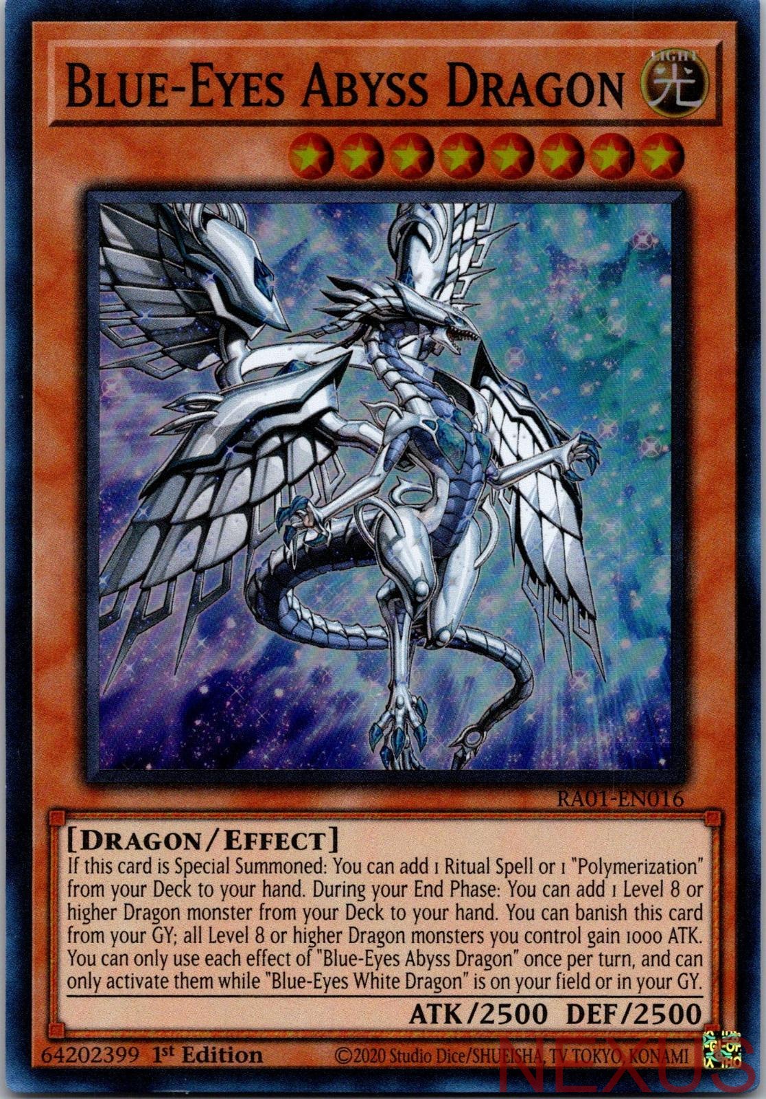 Blue-Eyes Abyss Dragon RA01-EN016 1st Edition NM