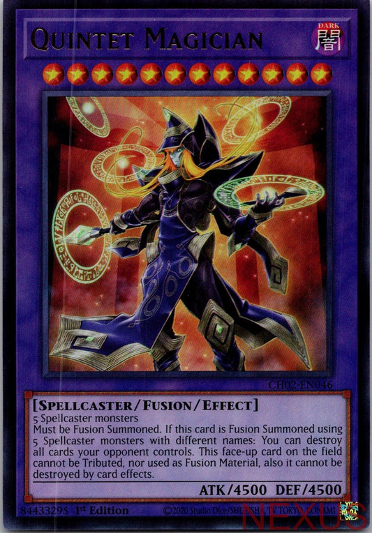 Quintet Magician CH02-EN046 Ultra Rare 1st Edition Near Mint