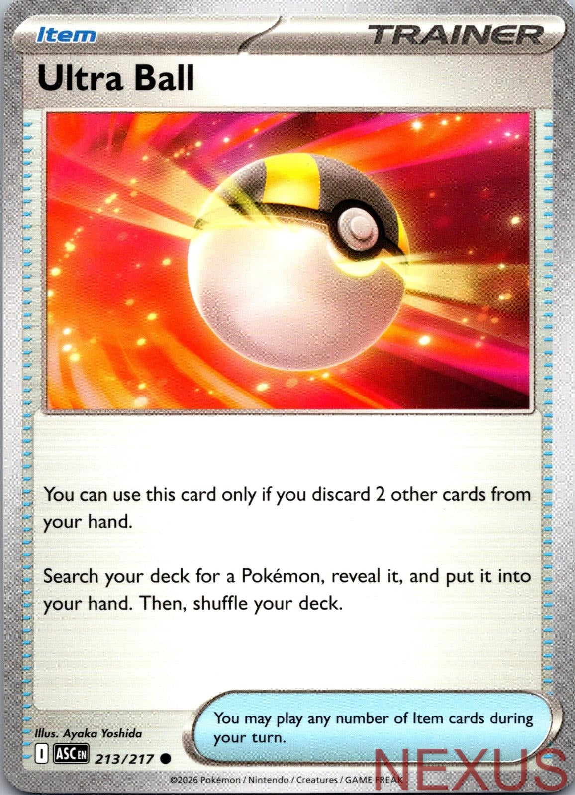 Ultra Ball 213/217 Common Near Mint