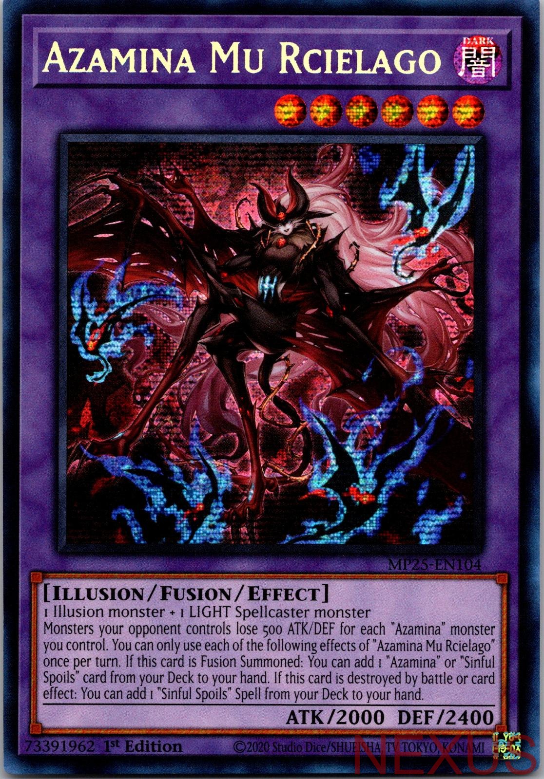 Azamina Mu Rcielago MP25-EN104 Prismatic Secret Rare 1st Edition Near Mint