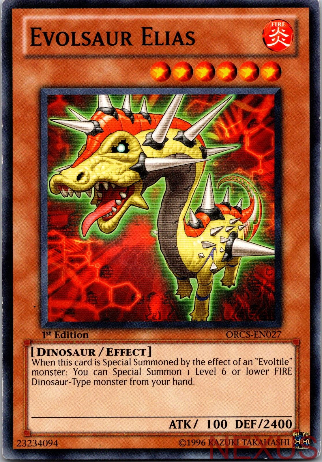 Evolsaur Elias ORCS-EN027 Common 1st Edition Lightly Played