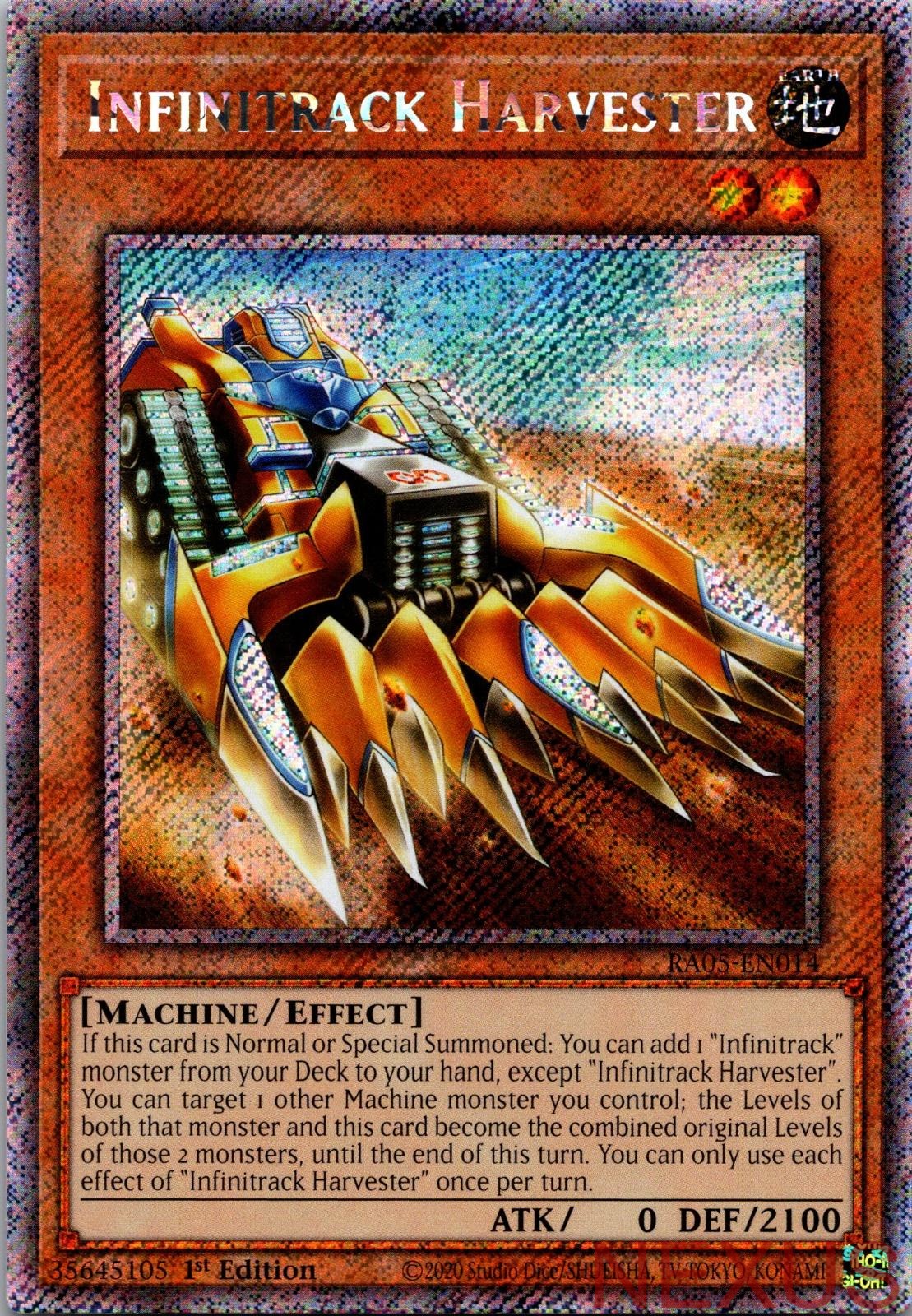 Infinitrack Harvester (Platinum Secret Rare) RA05-EN014 1st Edition NM