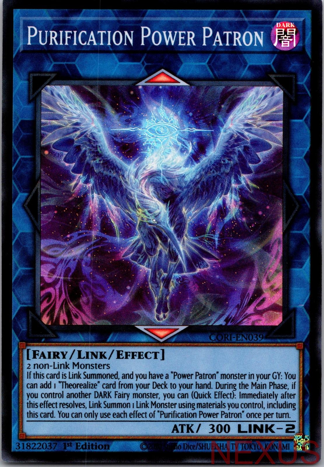 Purification Power Patron CORI-EN039 Super Rare Chaos Origins 1st Edition NM