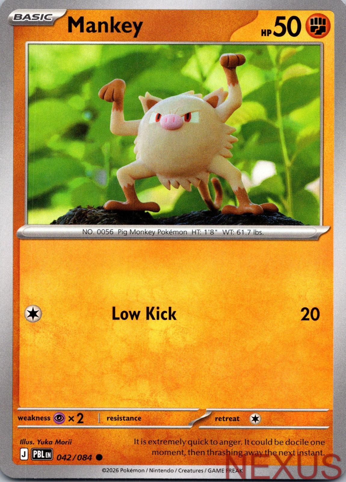 Mankey 042/084 Common Near Mint