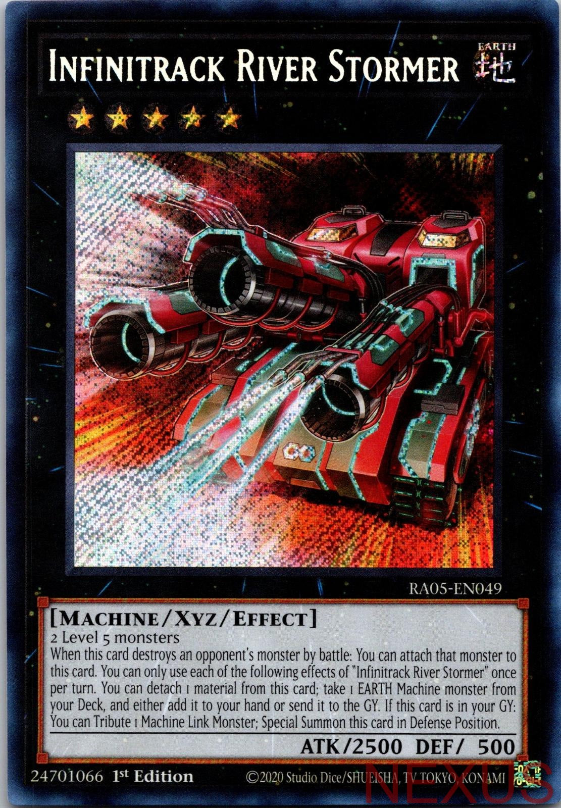 Infinitrack River Stormer (Secret Rare) RA05-EN049 Secret Rare 1st Edition NM