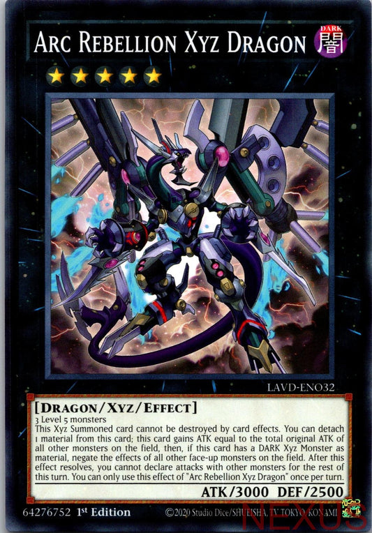 Arc Rebellion Xyz Dragon LAVD-ENO32 Legendary Arc-V Decks 1st Edition NM