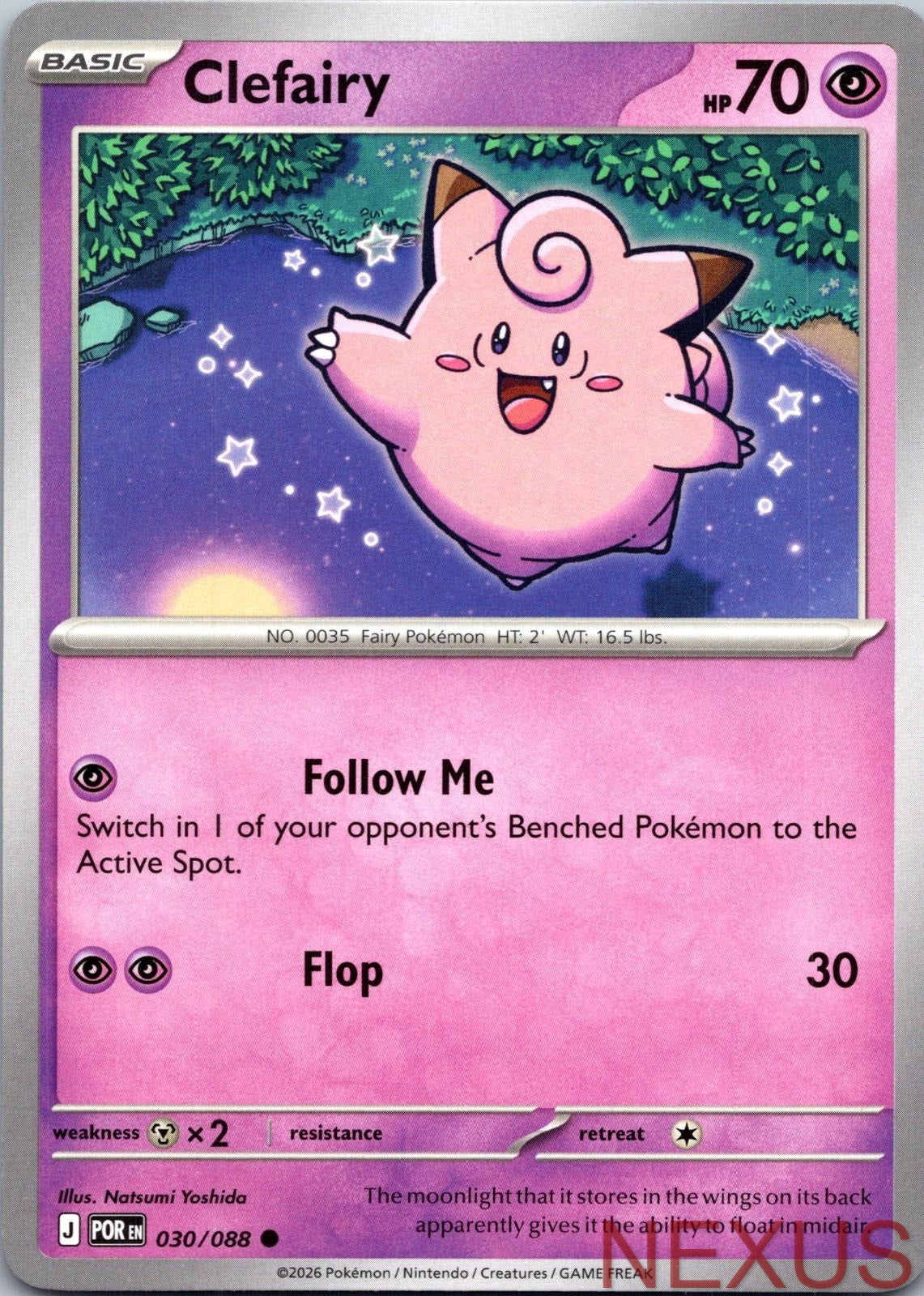 Clefairy 030/088 Common Near Mint